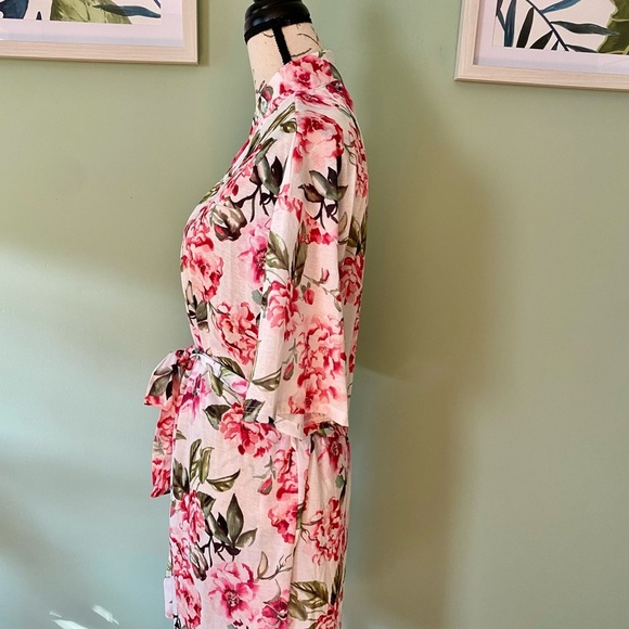 Floral Pink Women's Robe One Size - Picture 4 of 7